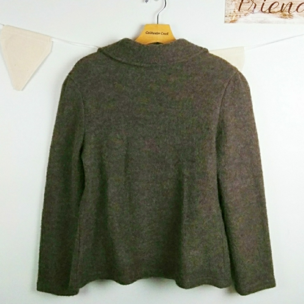 100% Wool Brown Double Breasted Button Front Twee… - image 2